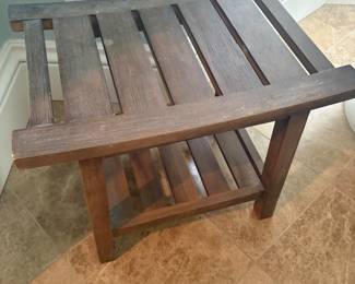bathroom/shower bench