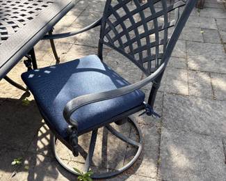 Another view of the cast aluminum patio armchair (2 available) - rocker and swivel chair