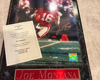 Joe Montana autographed print with COA