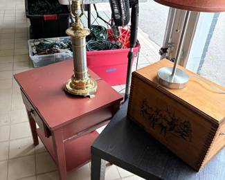 side tables and lamps