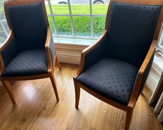 Another view of the dining table armchairs