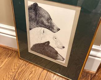 3 Bears - print -framed