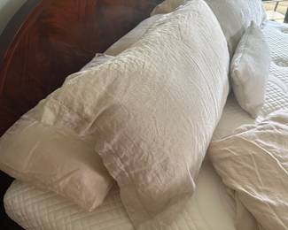 Pottery Barn Linen sheets and duvet cover and shams and down duvet