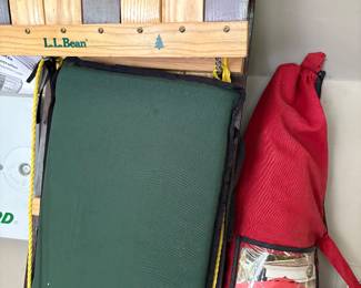 L.L. Bean toboggan, and umbrella - new