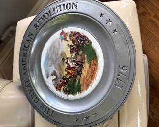 pewter plate - 1776 comemerative 