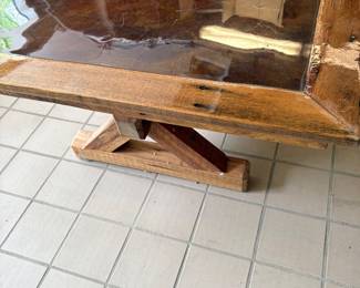 Wood cocktail table