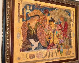 "Gift of Many Coins" - by Roy Fairchild - mixed media with appraisal - large scale 