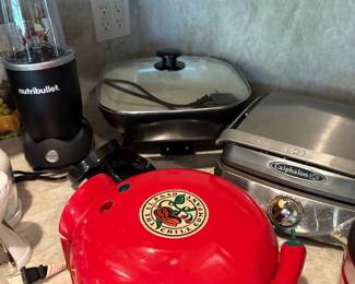 Nutri bullet, Calphelon griddle, electric fry pan, tortilla warmer