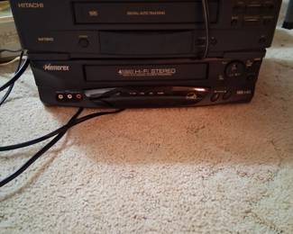 several vhs recorders, players