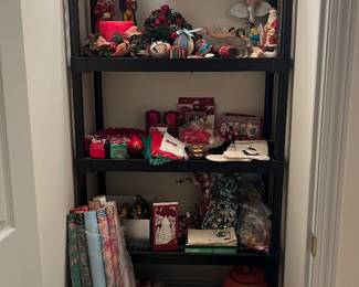 Storage shelf and holiday items