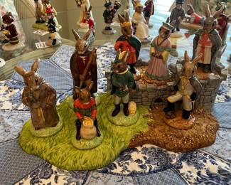 Royal Doulton Bunnykin figurines - some signed by Michael Doulton - some with original certificates