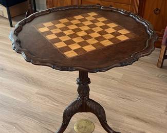 Antique Victorian inlaid chess table