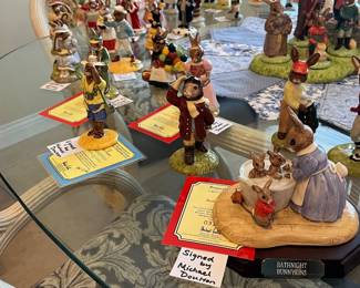 Royal Doulton Bunnykin figurines - some signed by Michael Doulton - some with original certificates