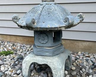 Japanese concrete stone garden lantern