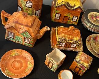 Vintage Price Kensington Cottage Ware biscuit barrel tea set