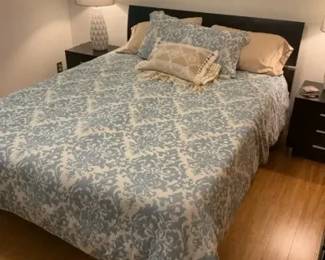 Wood Frame Bed, Sunrise Mattress & Pottery Barn Linens