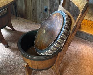 Chairs open for storage