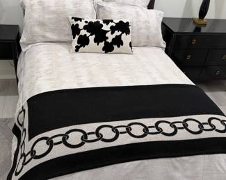 William Sonoma bedroom set with Frette bedding and blanket
