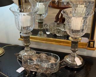 Pair of Hurricane lamps by Ralph Lauren
