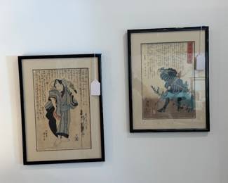 Antique Utagawa Kunisada woodblock prints