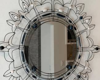 Marie Christophe wire artwork mirror purchased from Lisa Fontanarosa