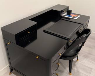 Theodore Alexander Gordon pedestal desk & chair - 68" x 33"