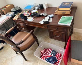 Solid Wood Desk and Chair