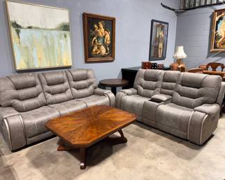LEATHER SOFA AND LOVESEAT