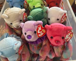 Beanie babies, birthday bears