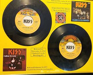 KISS "Calling Dr. Love" / "Hard Luck Woman" Framed Vinyl Record Display