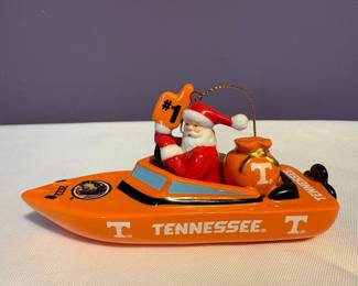 University of Tennessee Santa in a Boat Ornament