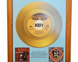 KISS "Calling Dr. Love" 45 RPM Gold Record Award
