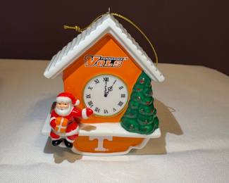 Danbury Mint University of Tennessee Vols 2013 Santa Cuckoo Clock Ornament