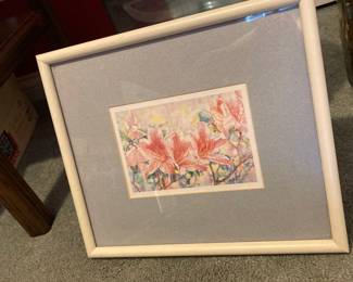 Watercolor Painting of Azaleas by M. Booth Cabot