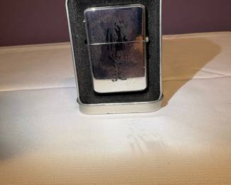 Vintage Zippo Lighter with Cowboy Silhouette