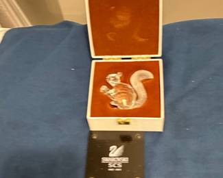 Swarovski Crystal Squirrel Figurine - 10th Anniversary SCS Edition