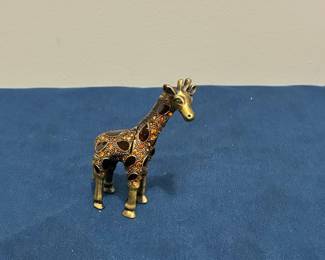Jeweled Giraffe Trinket Box