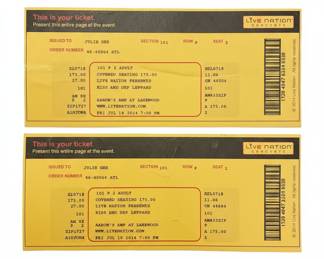 Live Nation Concert Tickets - Kiss and Def Leppard