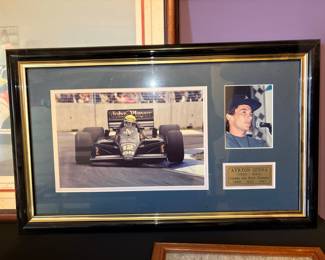 Ayrton Senna "Senna in the Rain" Framed Print