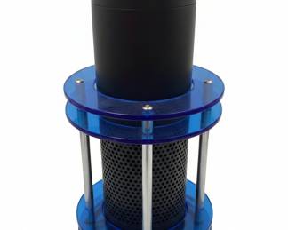 Amazon Echo (1st Generation) with Custom Blue Acrylic Stand