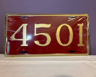 Whitehall Products Red and Gold Address Plaque "4501"