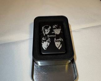 The Beatles "Beatles" Logo and Portraits Zippo Lighter in Tin