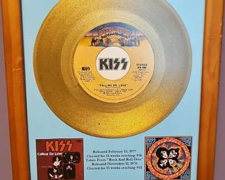 KISS "Calling Dr. Love" 45 RPM Gold Record Award