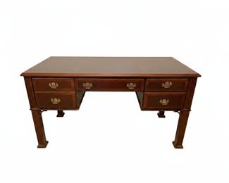 Vintage Queen Anne Style Cherry Wood Writing Desk