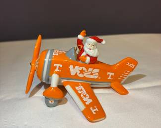 Danbury Mint University of Tennessee Vols Santa in Airplane Ornament 2005