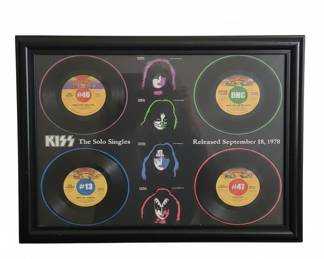 KISS The Solo Singles Framed Display
