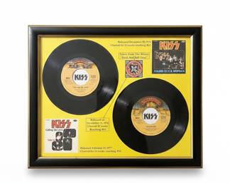 KISS "Calling Dr. Love" / "Hard Luck Woman" Framed Vinyl Record Display