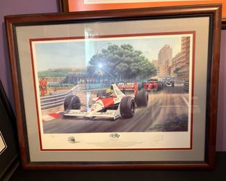 Ayrton Senna "Monaco Grand Prix" Limited Edition Print by Tony Smith, Signed