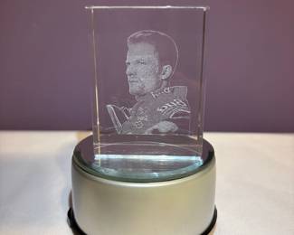 Tom Brady Crystal Etching with Rotating Base