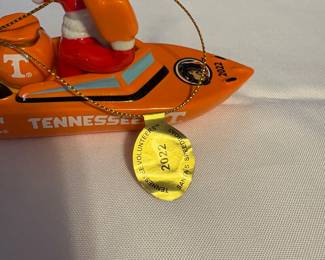 University of Tennessee Santa in a Boat Ornament